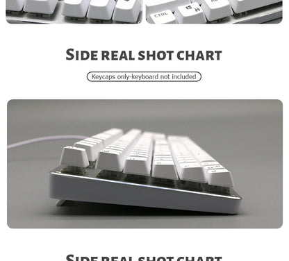 104 teclas retroiluminadas coreanas, francesas, rusas, españolas y alemanas para teclado mecánico con interruptores MX, perfil OEM, teclas ABS DIY