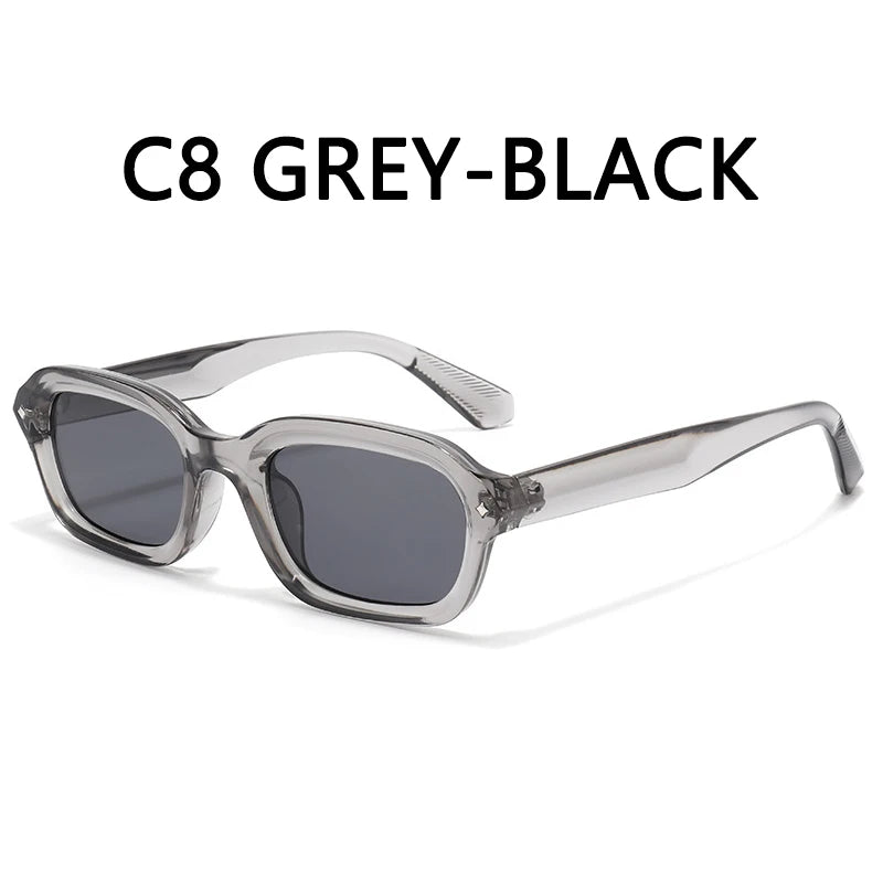 BOYSEEN Beach Sunglasses Man Summer Orange Sun Glasses UV400  Narrow frame square punk sunglasses show
