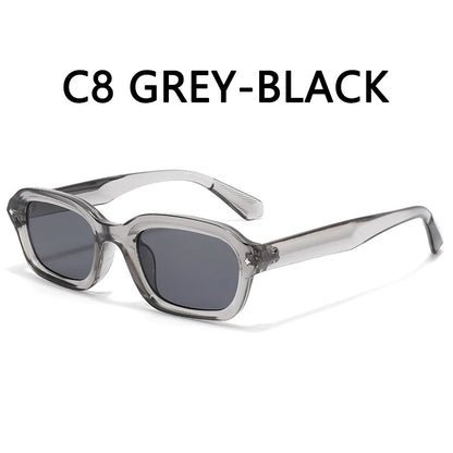 BOYSEEN Beach Sunglasses Man Summer Orange Sun Glasses UV400  Narrow frame square punk sunglasses show