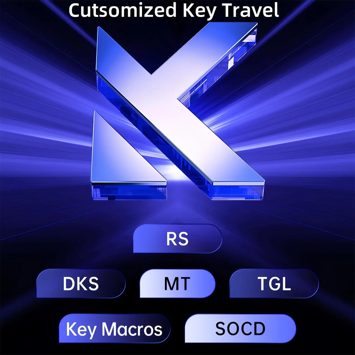 Teclado Gaming MCHOSE ACE 68 com Switches Magnéticos Hall Effect, Rapid Trigger, RGB Programável, 8K Hz, DKS/MT/TGL/RS/SOCD