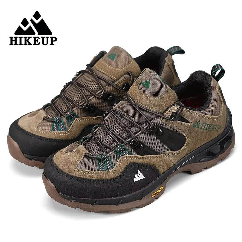 HIKEUP Non-Slip Wear-Resistant Outdoor Hiking Shoes, Breathable Splashproof Climbing Sneakers for Men, Trekking, Tourism, Mountain Shoes