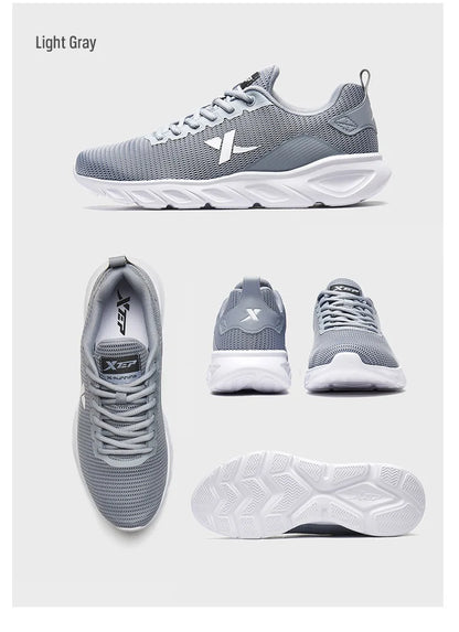 Zapatillas de running Xtep para hombre 2025 primavera, zapatillas deportivas absorbentes del sudor, resistentes al desgaste y estables, sneakers deportivos 880119115131