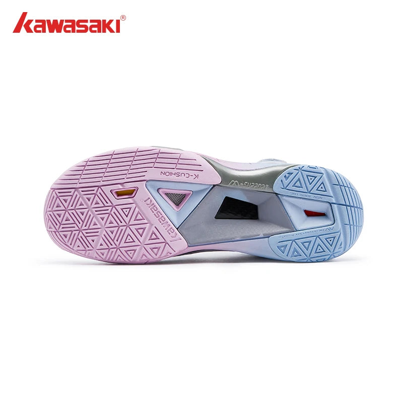 Kawasaki CROSS SPACE MID 2.0 Badminton Shoes Upgraded Shock-Absorbing Auto Knob Professional Sport Shoes Men 2024 New