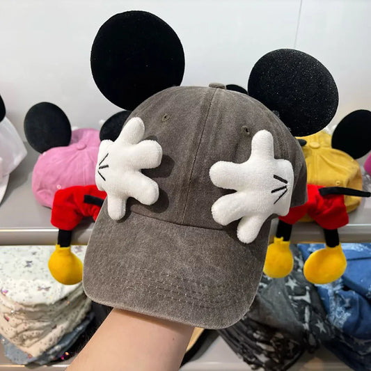 Girls Cute Cartoon Mouse Ears Baseball Cap Anime Duckbill Style Y2K Outdoor Fashion Sunscreen Sunshade Trendy Cap for Women