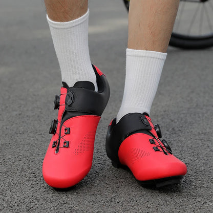 Scarpe da ciclismo ultraleggere, traspiranti e leggere, suole rigide compatibili SPD per allenamento e competizioni su bici da strada e mountain bike