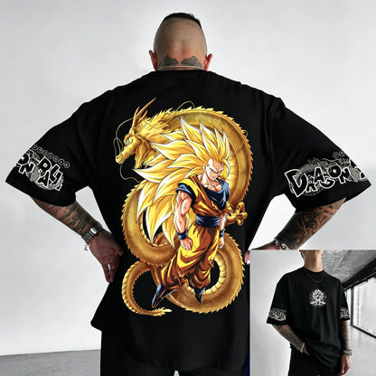 Dragon Ball Z Printed Short Sleeve Cotton T-Shirt Son Goku Vegeta Men Women Clothes Harajuku Y2K Tee Vintage Summer Streetwear