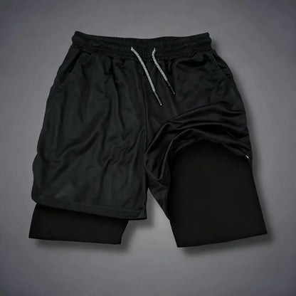 Vegeta Dragon Ball Summer Men Women Fitness 2025 Double-layer Fake Two-piece Loose Sports Training Running Shorts Casual Pants