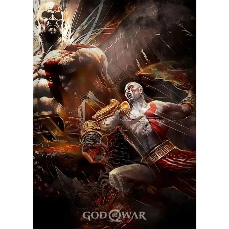 Canvas Painting Posters and Prints Wall Art Anime Pop Game God of War Ragnarok Poster Aesthetics Kratos Gaming