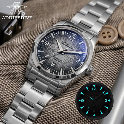 Reloj de buceo para hombre ADDIESDIVE AD2508, luminoso, resistente al agua 100M, acero inoxidable 316L, movimiento 8215, reloj mecánico automático
