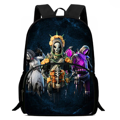 Klassisches FortniteS-Schulrucksack-Set für Kinder mit Lunchtasche und Federmäppchen, große Kapazität, für Jungen und Mädchen, ideales Geschenk