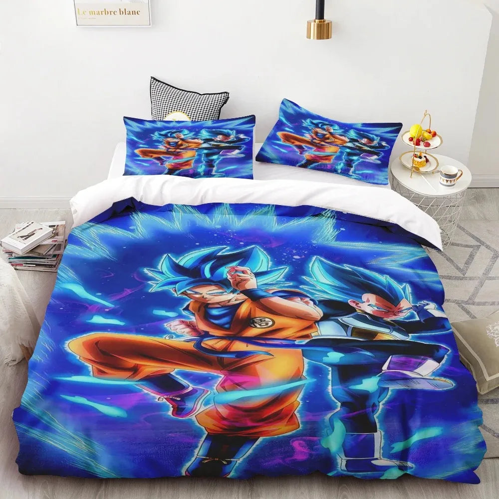 Goku Bettbezug-Set Dragon Ball für Teenager – Bettwäsche-Set mit Deckenbezug für Kinder und Jungen, ideales Geschenk, Schlafzimmerdekor in Queen- und King-Size