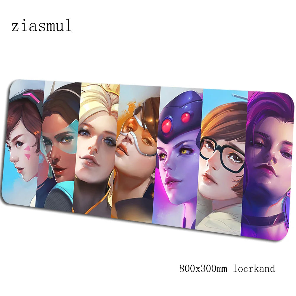 Overwatch Gaming-Mauspad Aestheticism 800x300x3mm Notebook-Mausmatte Gaming-Mousepad Cartoon-PC-Schreibtischunterlage-Mausmatte