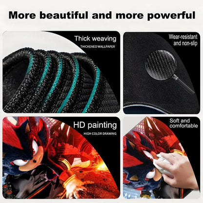 Anime Sonic The Hedgehog Mouse Mat Desk Mat With Pad Gaming Accessories Prime Gaming XXL Keyboard Pad Padding Mat