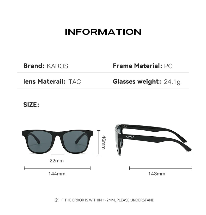 KAROS Polarized Sunglasses For Men Women Square Oversized Anti Glare Driving Eyewear Mirror Sun Glasses Women UV400 Goggles YZ20