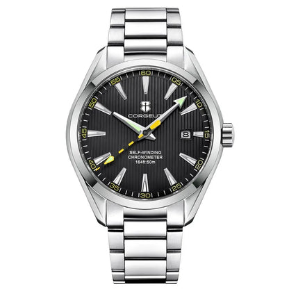 Corgeut 41mm Luxury NH35 Movement Men's Sport Clock Automatic Relogio Masculino Mechanical Wristwatch Sapphire Steel Band Men's Watch
