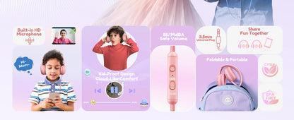 Awatrue Kids Headphones Comfortable Toddler Headsets for School Ideal Gifts for Son Daughter Sound and Safe Listening Experience