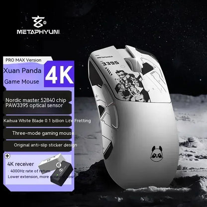 Bezdrôtová myš Metaphyuni Metapanda P1 Pro Max Paw3395L s nízkou latenciou, ľahká e-športová herná myš, ergonomická myš pre PC hráčov, darček