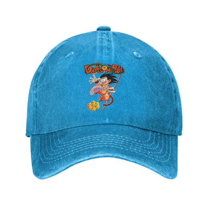 Goku and the Dragon Ball Z Men Women Baseball Cap Distressed Washed Caps Hat Casual Outdoor Activities Adjustable Snapback Cap, produit gaming premium Fraquane
