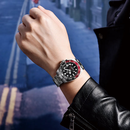 2026 Nuovo PAGANI DESIGN Orologio meccanico di lusso da uomo in acciaio inossidabile GMT Top Brand Vetro zaffiro Orologio da uomo