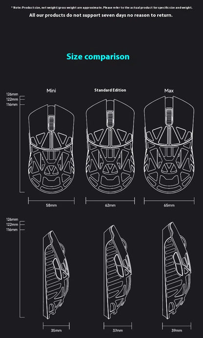 WLmouse Beast X Max Wireless Mouse PAW3950HS Sensor Magnesium Alloy 8K FPS Gaming Mouse Lightweight Gaming Accessories Customize