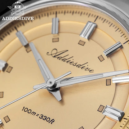 ADDIESDIVE 2026 New Luxury Men Analog Watch VH31 Bubble Glass Quartz Watch 10Bar BGW9 Luminous Steel Personalized Watch AD2515
