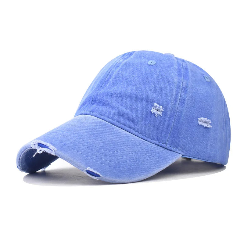 Distressed Baseball Cap Dad Hats for Men Women Vintage Washed Cotton soft crown Hat Adjustable Low Profile Unisex Style Headwear
