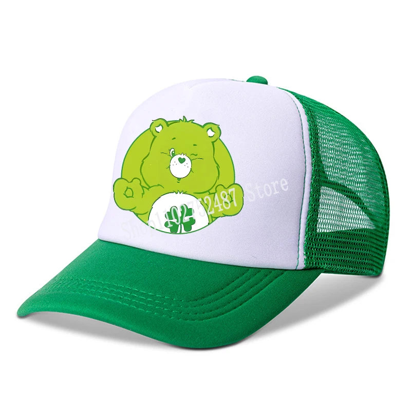 Anime Care Bears Baseball Cap Girls Women New Outdoor Sports Sun Hat Summer Breathable Mesh Sunbonnet Kids Adult Headgear Gift