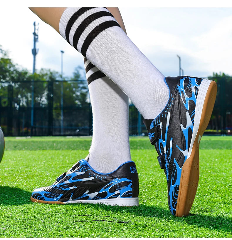 Kinder-Fußballschuhe für die Schule, professionelle Fußballstollen für Rasen, Trainings-Sportschuhe für Jungen, Outdoor- und Futsal-Fußballschuhe 28-38