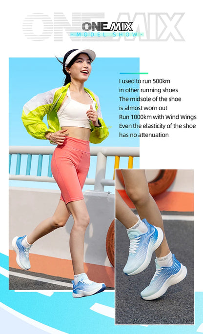 Onemix 2026 Wind Wings Breathable Speed Running Shoes for Men, Marathon Sports Casual Shoes for Women, Lightweight Men’s Outdoor Jump Rope Shoes