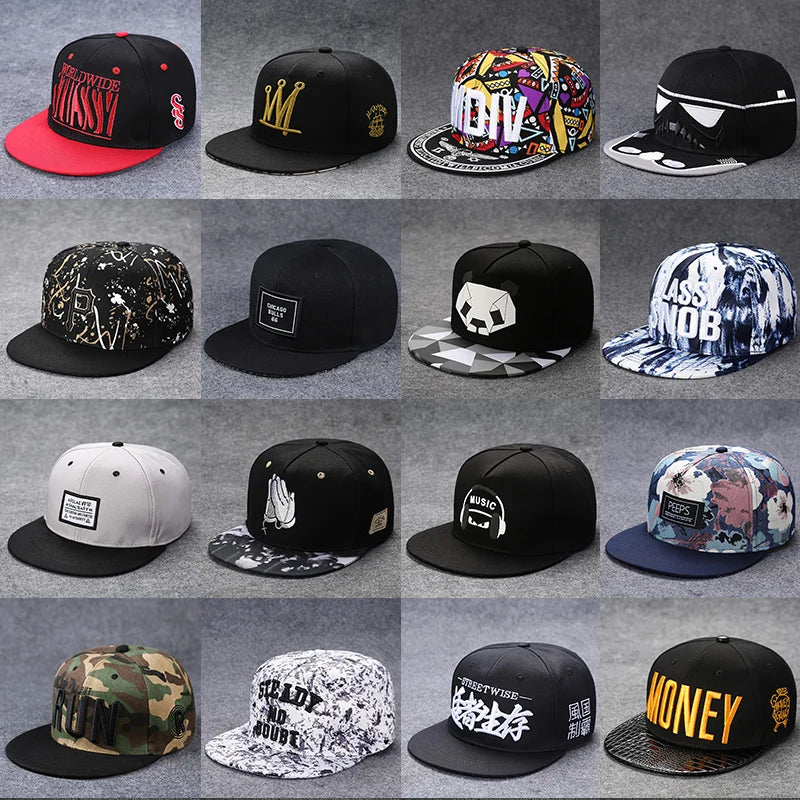 Herren-Baseballkappe mit Buchstabenstickerei, „Tide“, universell kombinierbar, flache Krempe; Damen-Sommer-Hip-Hop-Kappe, Outdoor-Sonnenkappe, verstellbare Schirmkappe