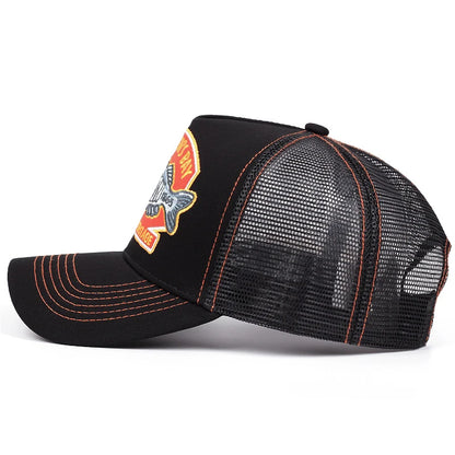 2025 New STATION Fishbone Embroidery Men's Street Skateboarding Hip Hop Hat Truck Hat Women's Leisure Sunshade Hat Baseball Hat