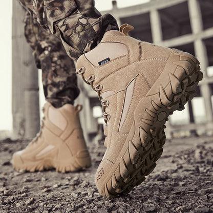 Chaussures de neige antidérapantes pour hommes, bottines montantes à plateforme, confortables et chaudes, bottes d'hiver pour hommes, bottes de couture dans le désert