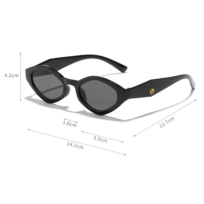 European and American Versatile Irregular Small Frame Sunglasses Fashionable and Trendy UV Resistant Street Photography Glasses