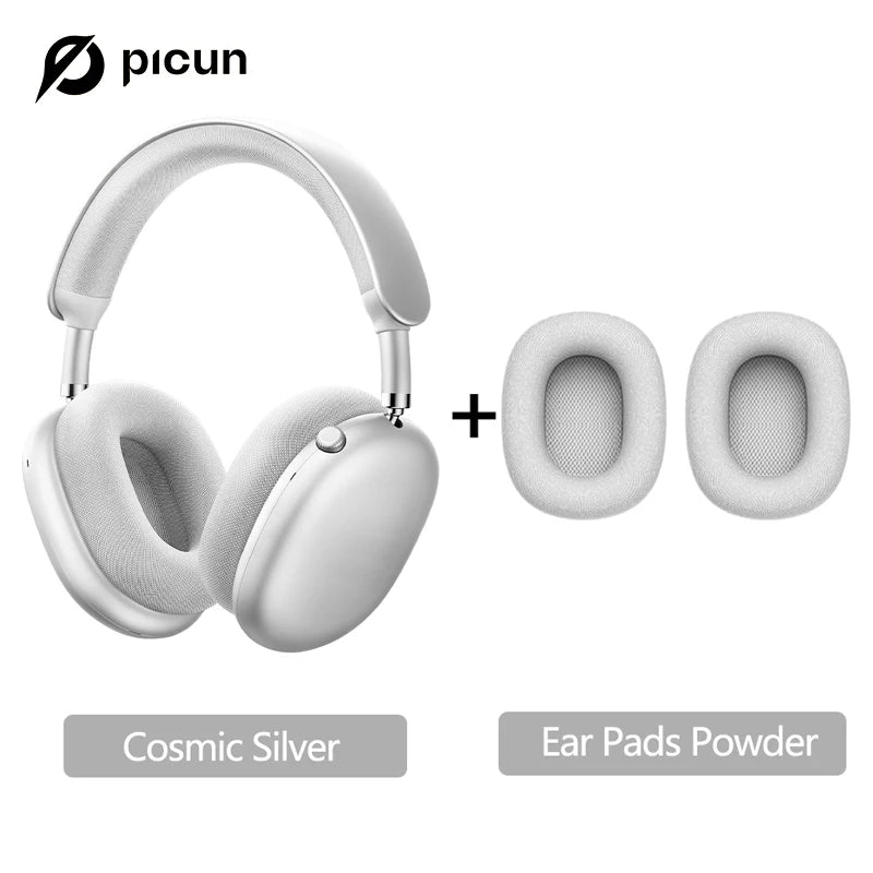 Auscultadores Sem Fios Picun F8MAX ANC com Cancelamento Ativo de Ruído Híbrido de 59dB, Áudio Espacial, Bluetooth 6.0, Over Ear, 180H