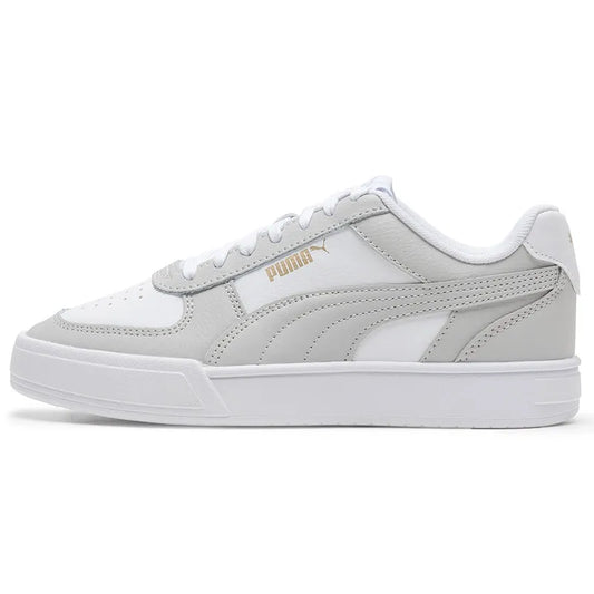 Baskets basses Puma 380810-35 Blanc Gris Or Cuir Synthétique Chaussures de skate décontractées Sport
