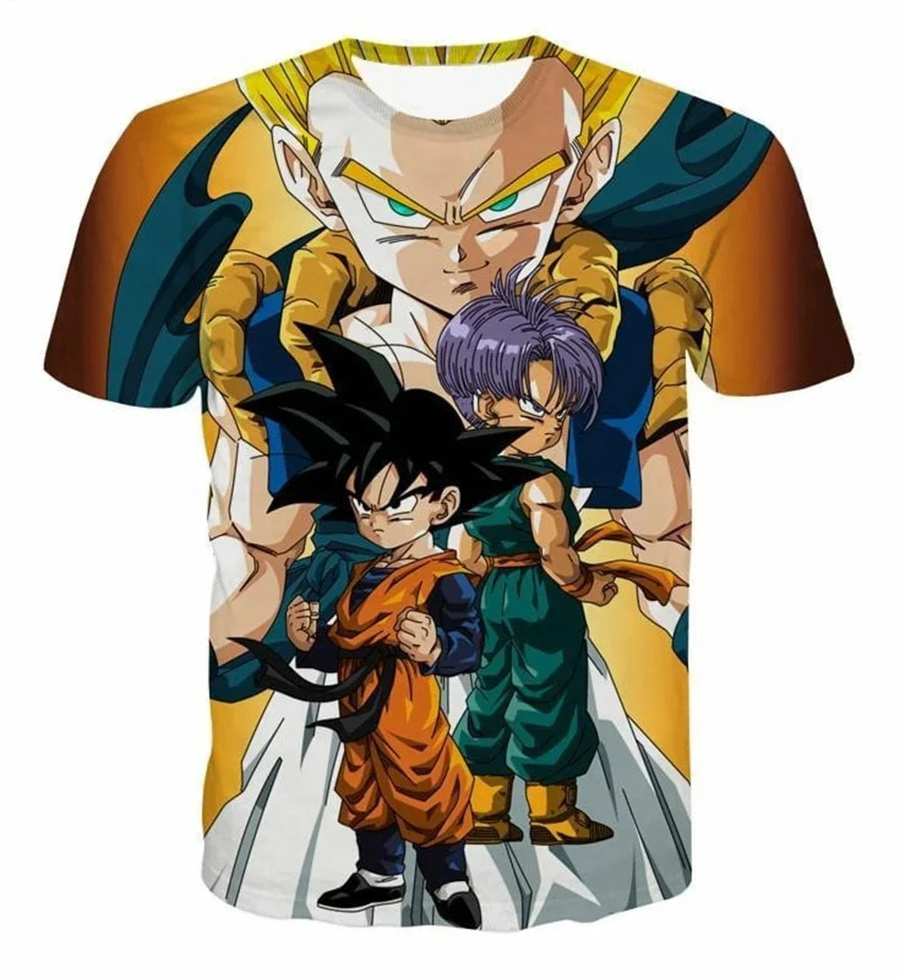 Summer 2026 Dragon Ball T Shirt Kids Tops Tee Anime Figures Son Goku Super Saiyan T-shirt Boys T-shirts Children Short Sleeve