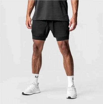Dragon Ball Anime GOKU Peripheral Printed Double-layer Shorts, American Sporty Summer Men's Loose and Breathable Pants