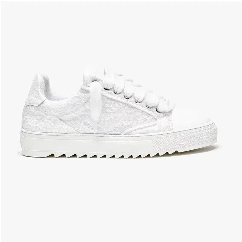 Baskets en toile peinte de style britannique, marque de luxe, pour hommes et femmes, motif à pois, chaussures de sport tendance pour tous les jours.