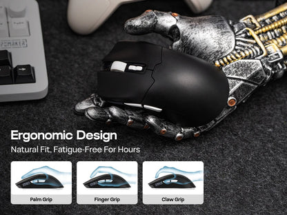 EPOMAKER Click Lite Wired/BT/2.4GHz Wireless Gaming Mouse, PAW3311 Sensor, 800 to 24000 DPI with 500mAh Battery for PC/Mac/Linux