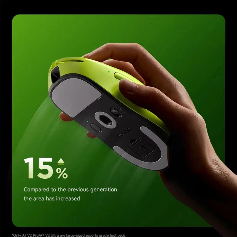 Mouse da gaming wireless leggero MCHOSE A7 V2 Ultra / Pro, Dual 8000Hz, PAW3950 TI, 42000DPI, per PC e gamer e-sport