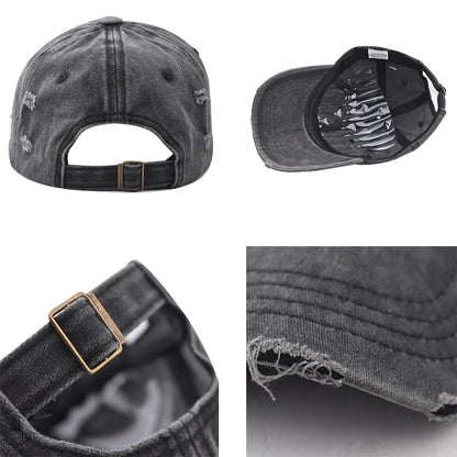 Distressed Baseball Cap Dad Hats for Men Women Vintage Washed Cotton soft crown Hat Adjustable Low Profile Unisex Style Headwear