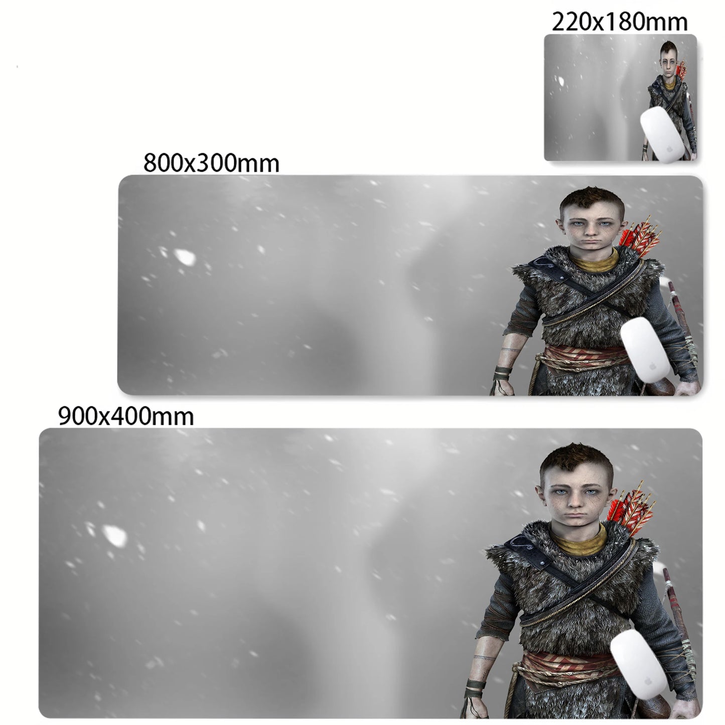 Xxl Mouse Pad God of War Desk Mat Pc Gaming Accessories Keyboard Computer Mousepad Gamer Large Cabinet Office Table Carpet Rug