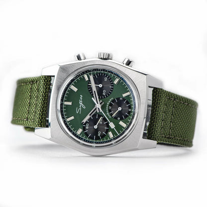 Sugess 37mm Men's Pilot Watches Original ST19 Chronograph Swanneck Mechanical Wristwatches Dome Sapphire Crystal Force Army 2024