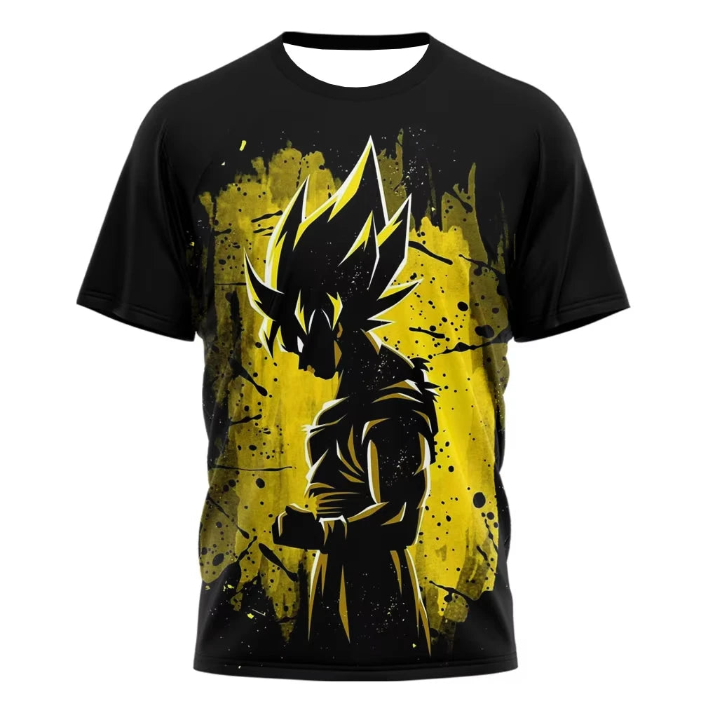 2026 Summer Dragon Ball T Shirt Kids Tops Tee Anime Figures Goku Super Saiyan T-shirt Boys T-shirts Children Short Sleeve Y2k