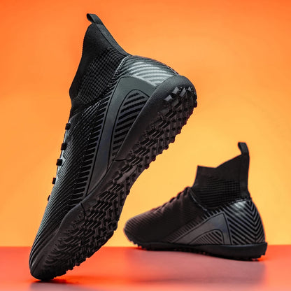 Chaussures de football pour adultes haute performance, unisexes, pour terrain extérieur et intérieur en gazon synthétique, avec crampons, chaussures de football pour garçons, semelles à crampons