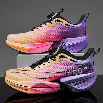 Marathon Carbon Plate Sports Running Shoes for Men, New Breathable Lightweight Mesh Sport Shoes for Women, Comfortable Nonslip Sneakers