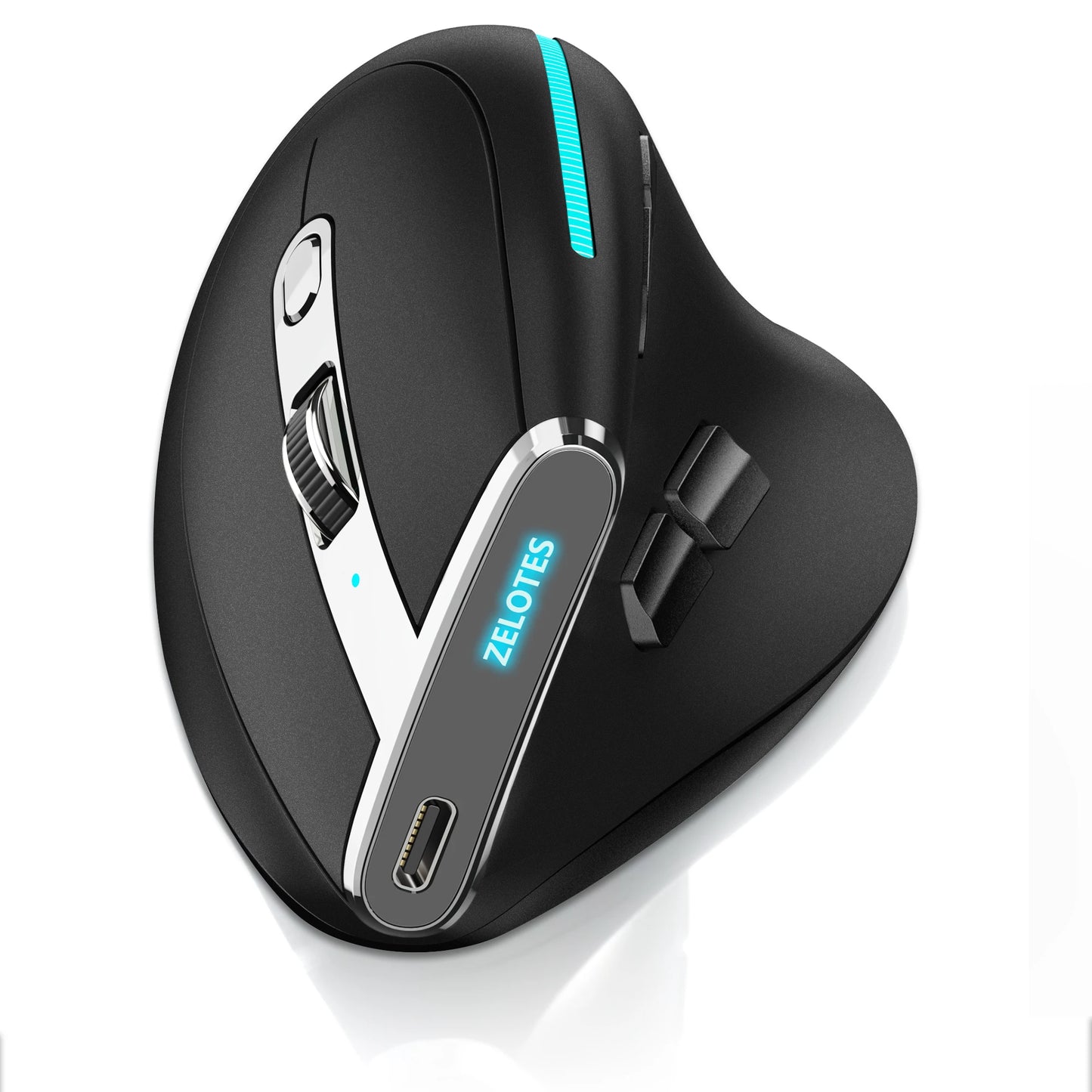 Lefon F26C Vertical Mouse, Wireless with OLED Screen, Bluetooth Ergonomic Mouse, Optical Rechargeable Gaming Mice for PC Laptop