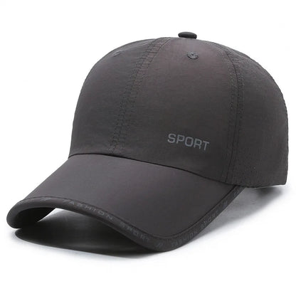 Quick Drying Solid Baseball Cap, Sunscreen Breathable Adjustable Cycling Hiking Fishing Sports Trucker Hat For Women & Men