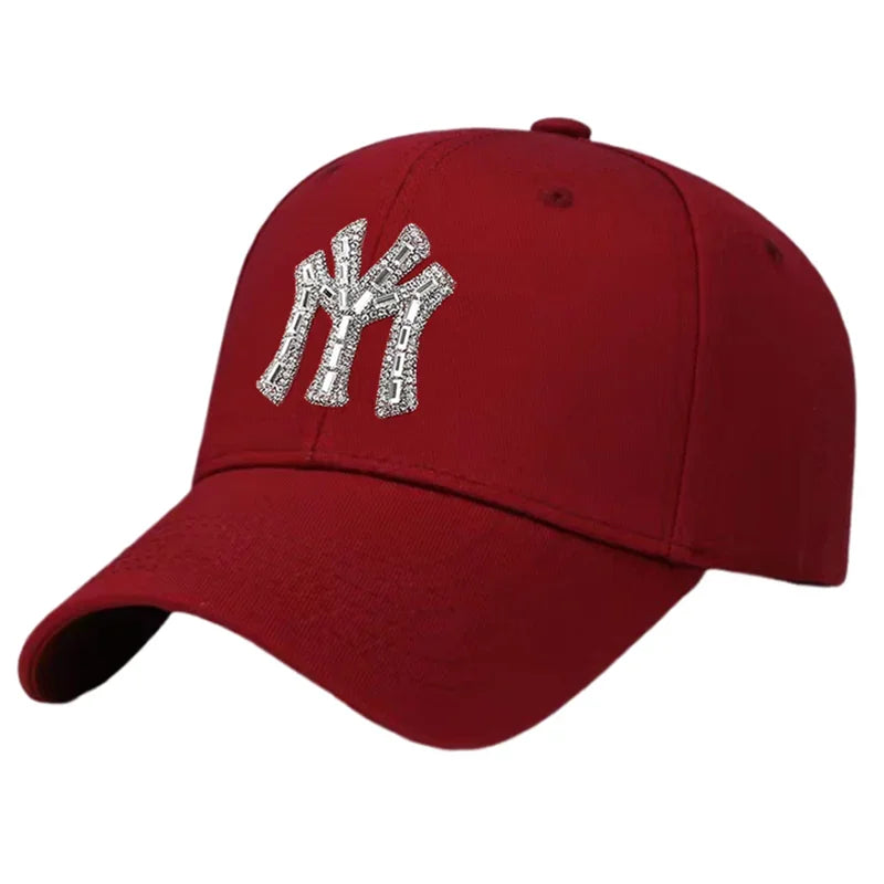MY Rhinestone Hat Female Spring and Fall Street Casual Outdoor Duck Tongue Cap Fashion Versatile Baseball Cap Sunshade