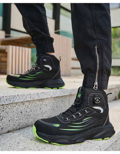 Taille 47 48 bottes de sécurité de travail hommes haut anti-crevaison sécurité bout en acier chaussures de travail Protection hommes chaussures de sécurité chaussures